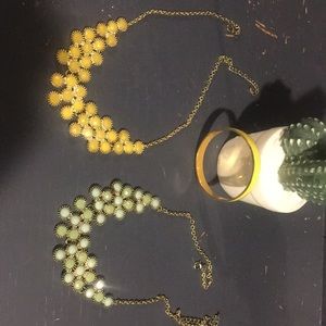 Two Statement Necklaces and One Bracelet